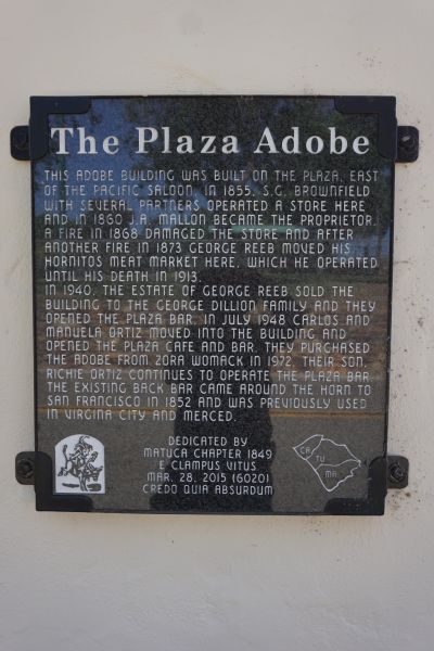 [Picture of Plaza Adobe plaque]